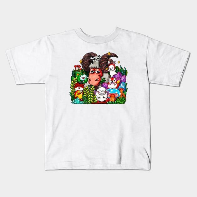 Zodiac ARIES Doodle Art Series Kids T-Shirt by ZODIAC HOLIC